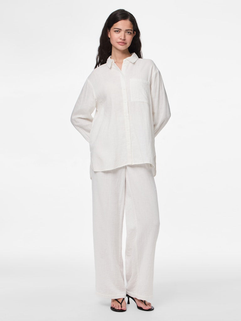 PCSASTINA LS SHIRT - Cloud Dancer