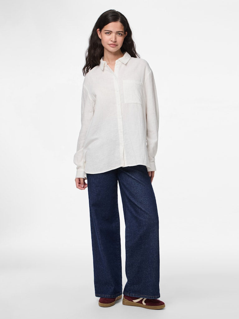 PCSASTINA LS SHIRT - Cloud Dancer