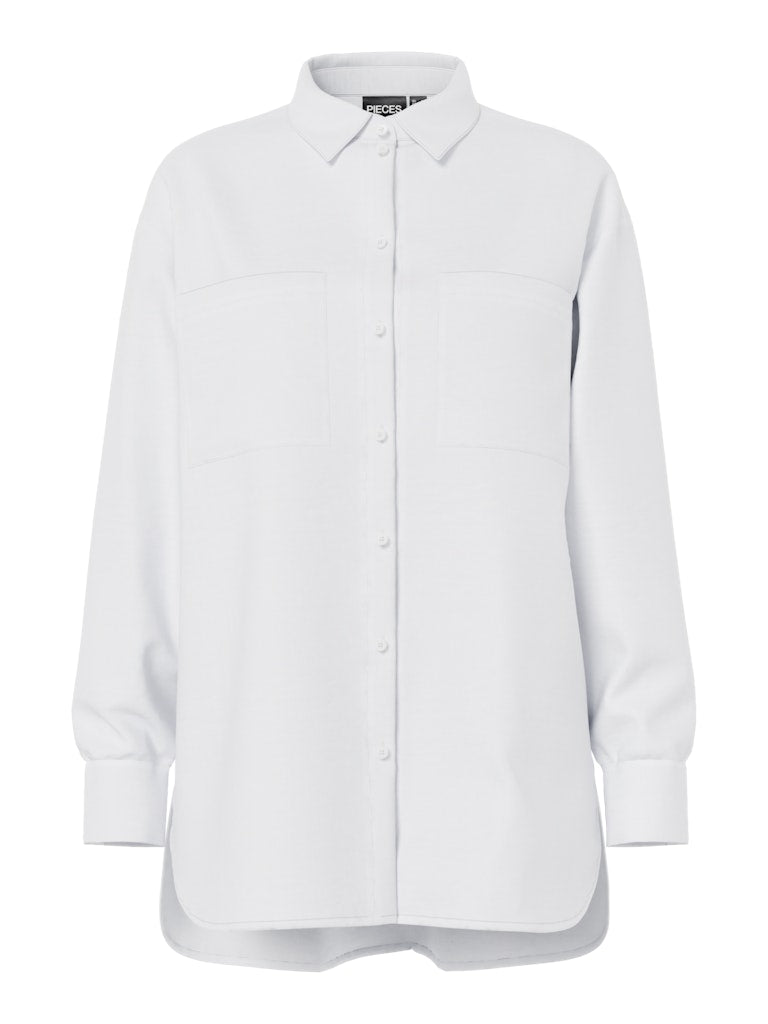 PCMELIA LS LOOSE SHIRT - Bright White
