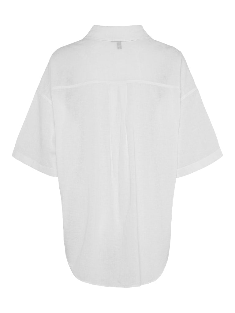 PCSATINKA 2/4 SHIRT - Cloud Dancer