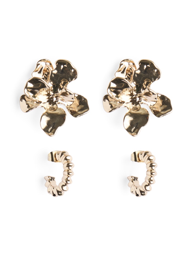 PCLILI 2-PACK EARRINGS - Gold