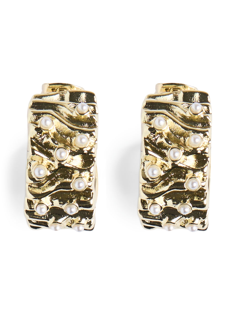 FPLENA EARRINGS PLATED - Guld