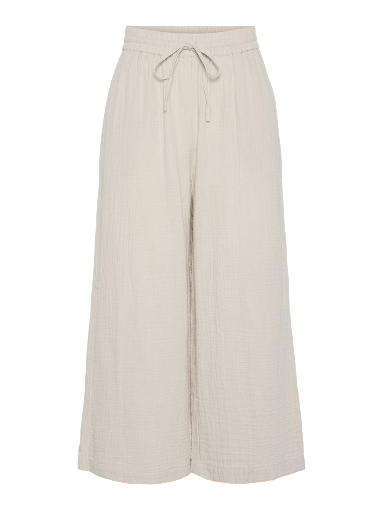 PCSASTINA HW CULOTTE PANTS - Silver Gray