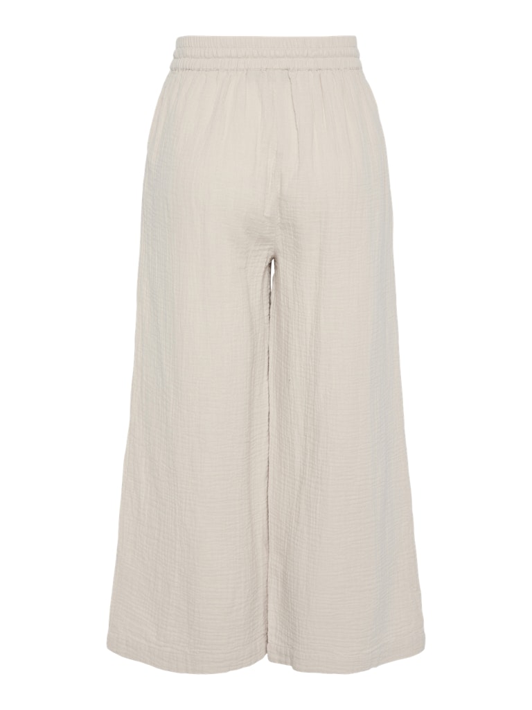 PCSASTINA HW CULOTTE PANTS - Silver Gray