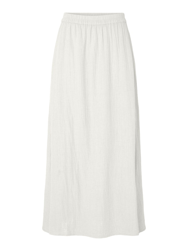 PCSASTINA HW MAXI SLIT SKIRT - Cloud Dancer