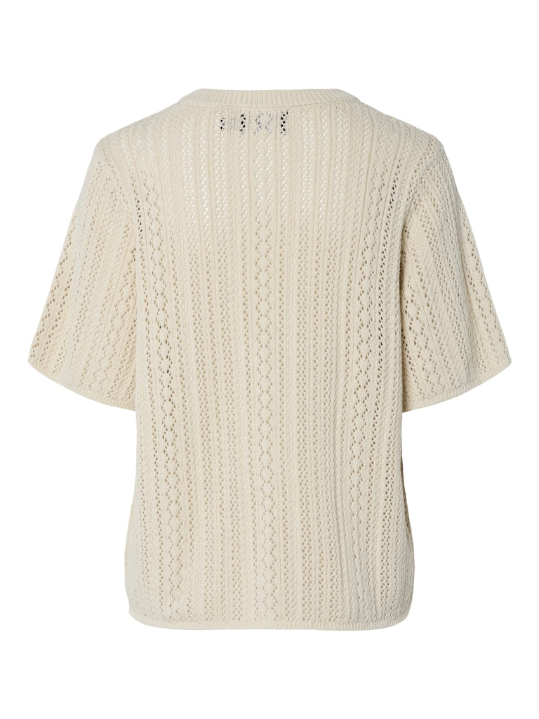 PCNUKA SS O-NECK KNIT - Birch