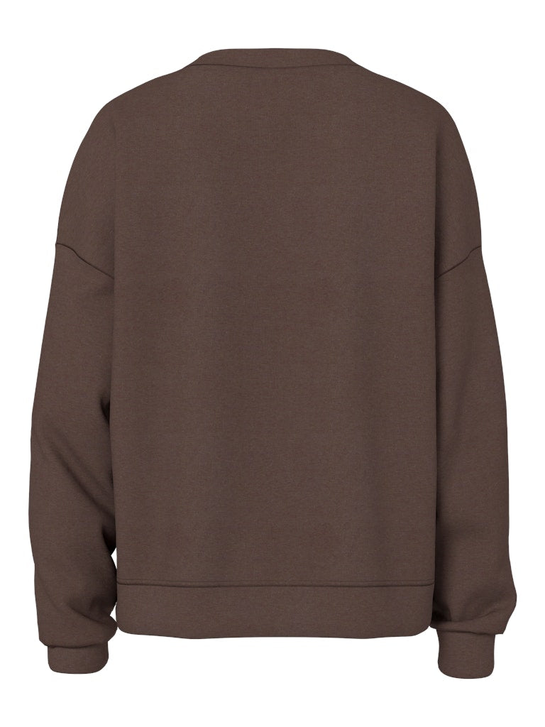 PCCHILLI LS LOOSE SWEAT - Hot Fudge