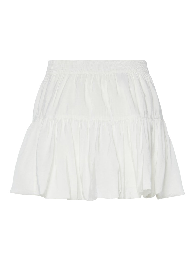 PCDEMMIE MW SHORT BALLOON SKIRT - Bright White