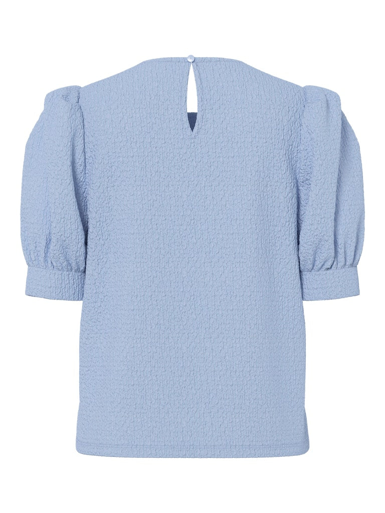 PCJAMAL 2/4 O-NECK TOP - Cashmere Blue