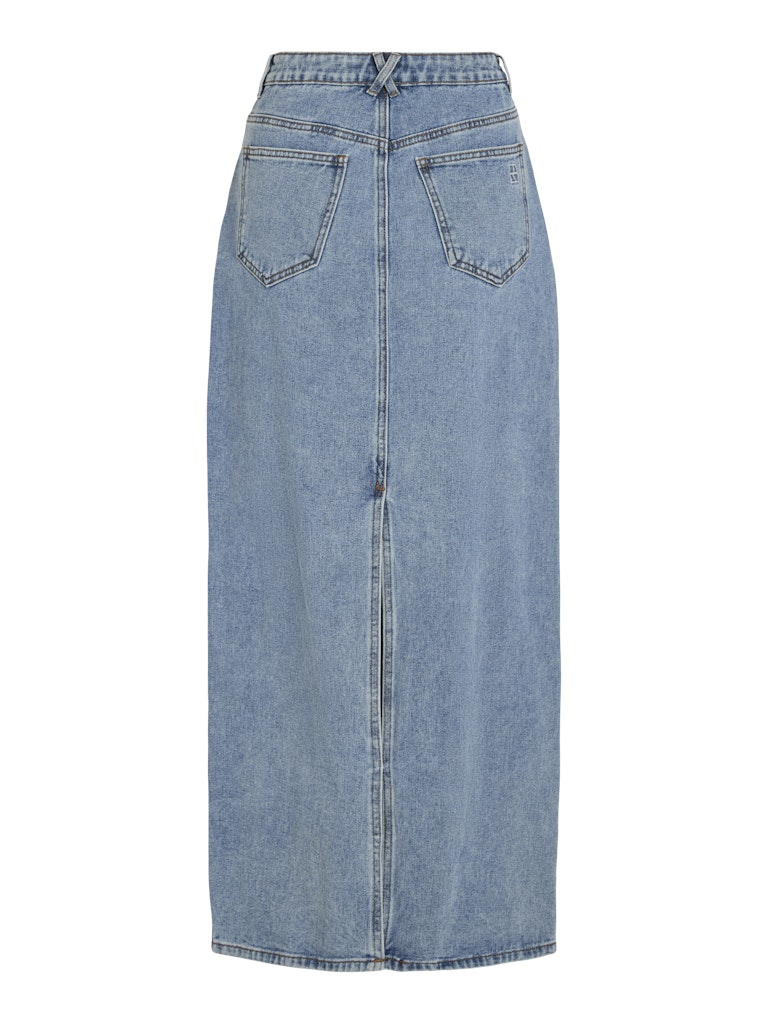ROUJOLIE HW MAXI DENIM SKIRT - Light Blue Denim