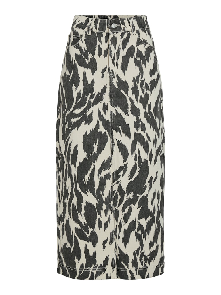 ROUNOVA RW MIDI DENIM SKIRT -Birch/Print