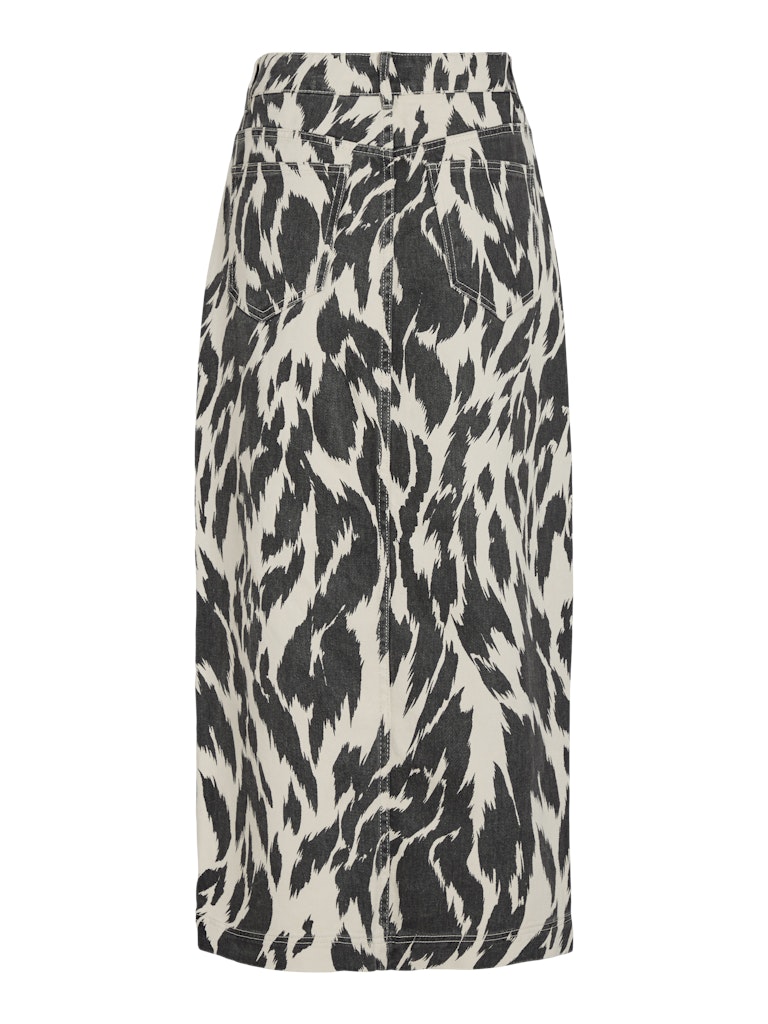ROUNOVA RW MIDI DENIM SKIRT -Birch/Print