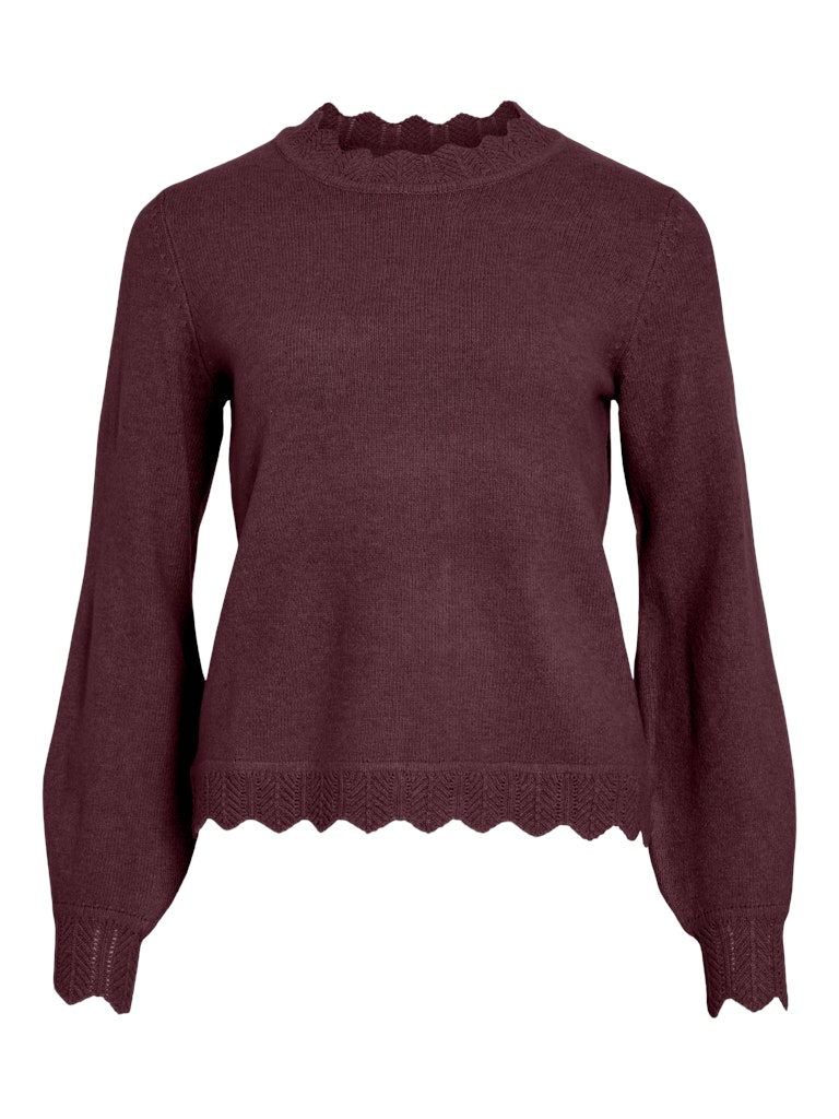 VINIKOLINA O-NECK L/S KNIT TOP - Port Royale