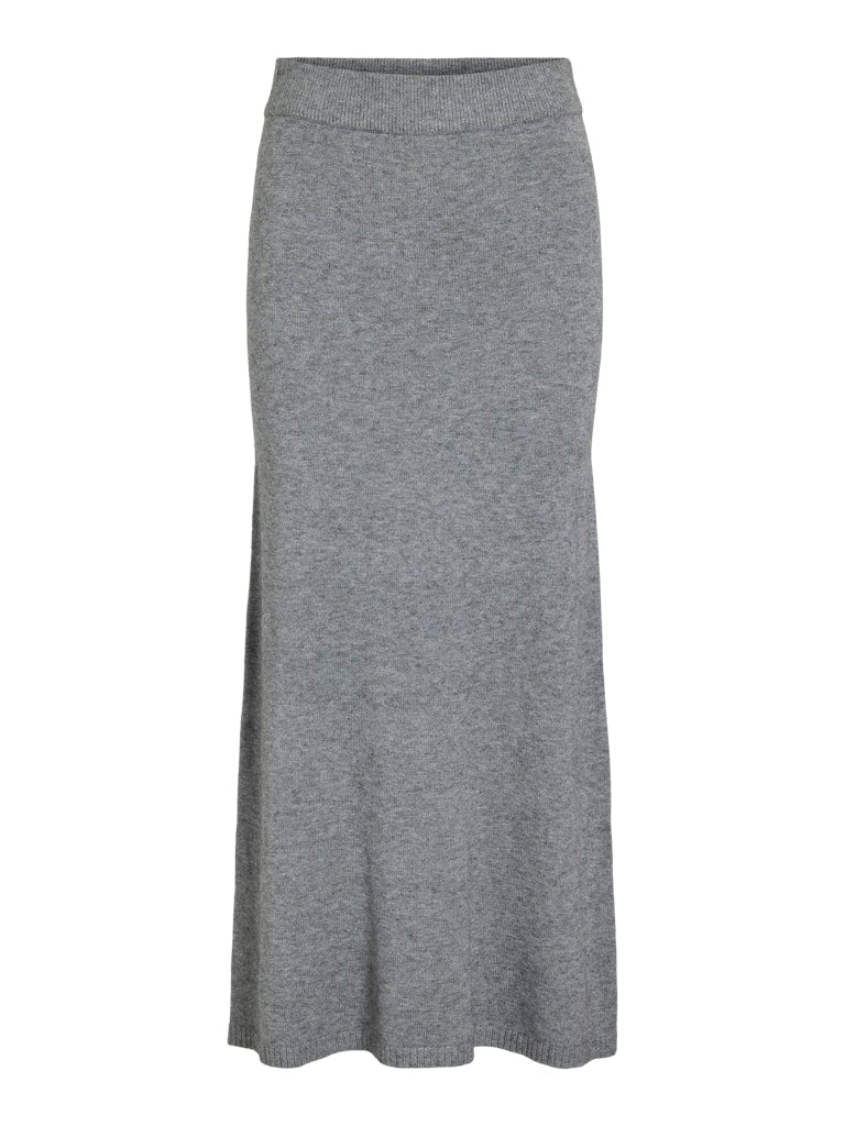 VIRIL ANKLE KNIT SKIRT - Medium Grey Melange