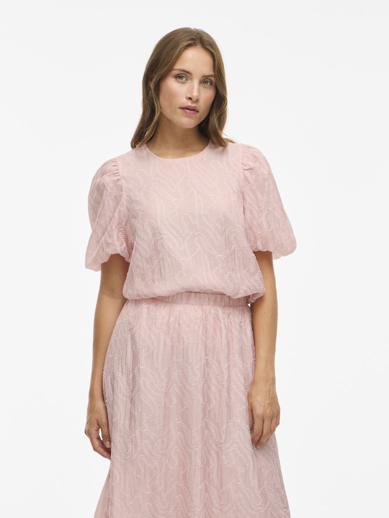 VIRONJA 2/4 TOP - Pink Nectar/Jacquard