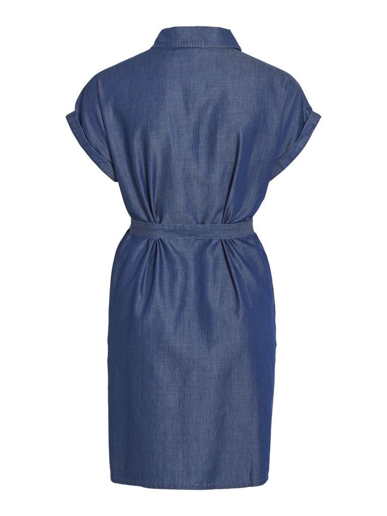 VINORI S/S SHIRT DRESS - Dark Blue Denim