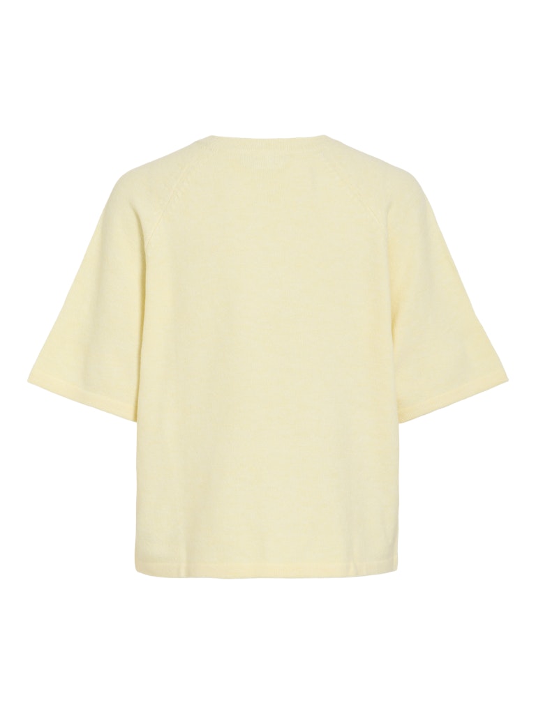 VILIGA 2/4 O-NECK KNIT TOP - Pastel Yellow