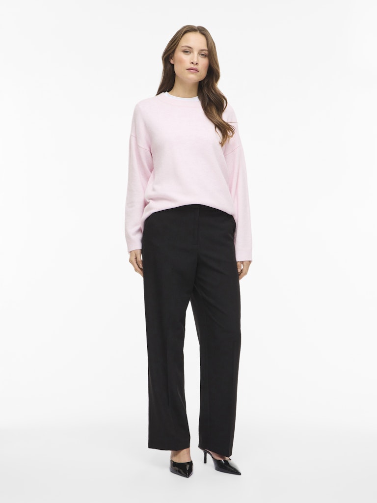 VILIGA L/S O-NECK KNIT TOP - Cherry Blossom Melange