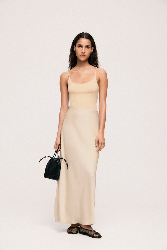 VIELLETTE HW MIDI SKIRT - Cement