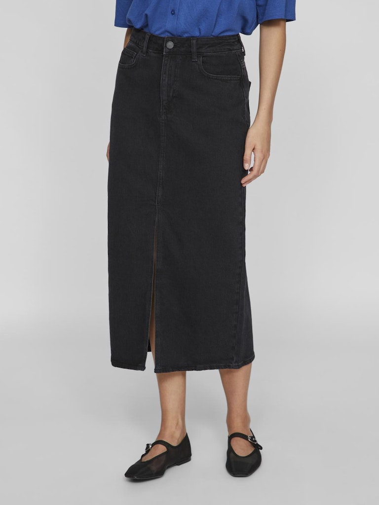 VIJAF HW MIDI DENIM SKIRT- Black Denim