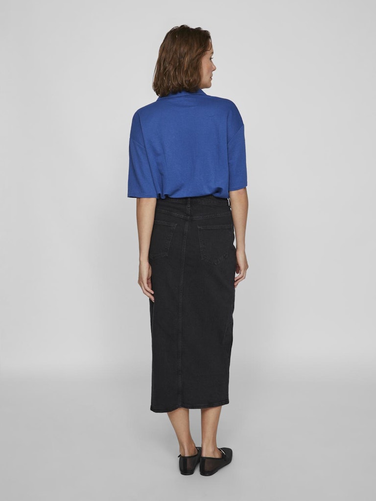 VIJAF HW MIDI DENIM SKIRT- Black Denim