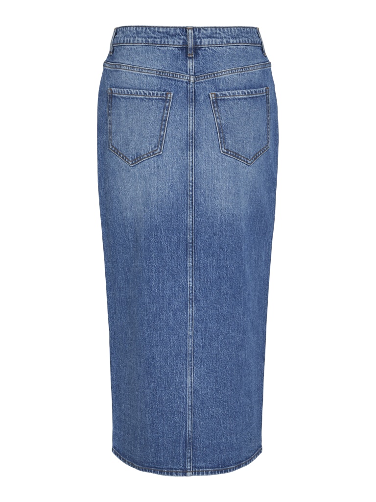 VIJAF HW MIDI DENIM SKIRT-Medium Blue Denim