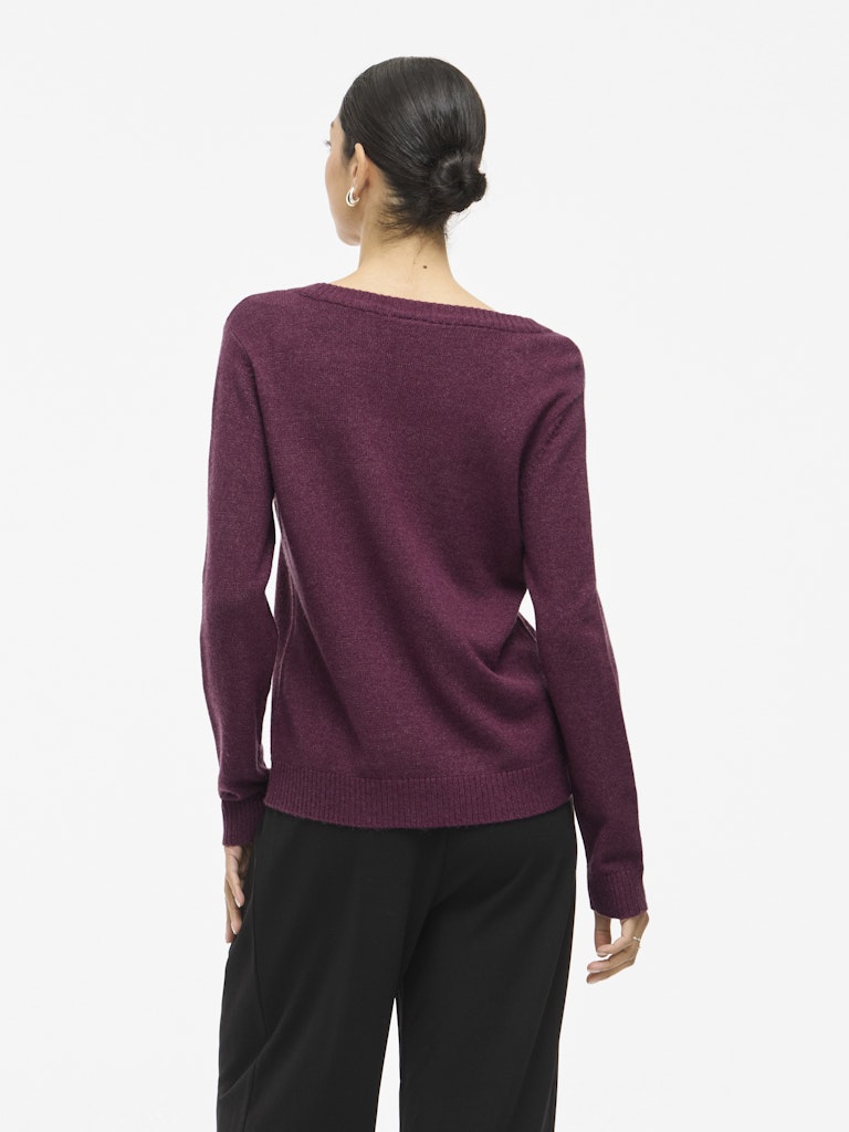 VIRIL O-NECK L/S KNIT TOP - Fig