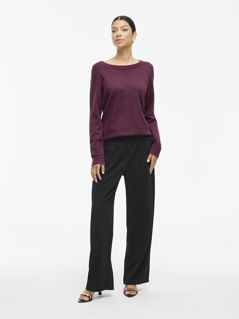 VIRIL O-NECK L/S KNIT TOP - Fig