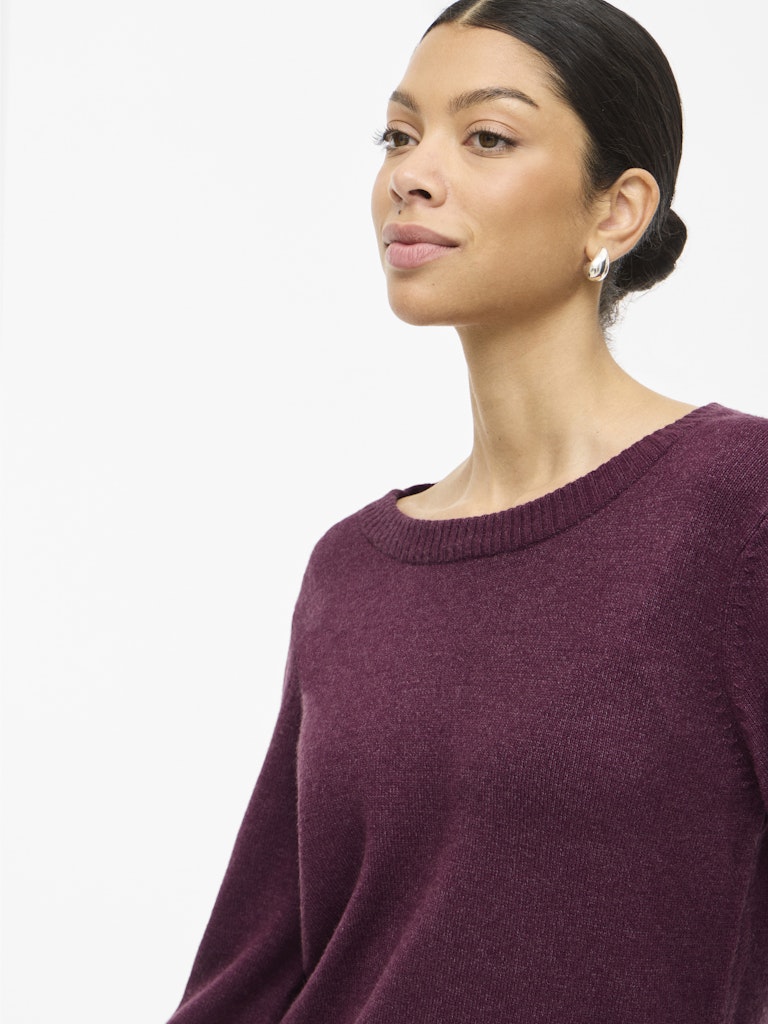 VIRIL O-NECK L/S KNIT TOP - Fig