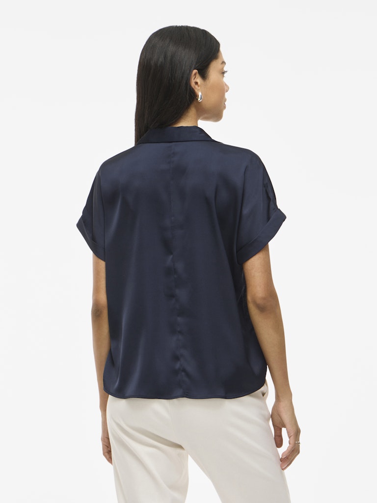 VIENNA RAVENNA S/S TOP - Navy Blazer