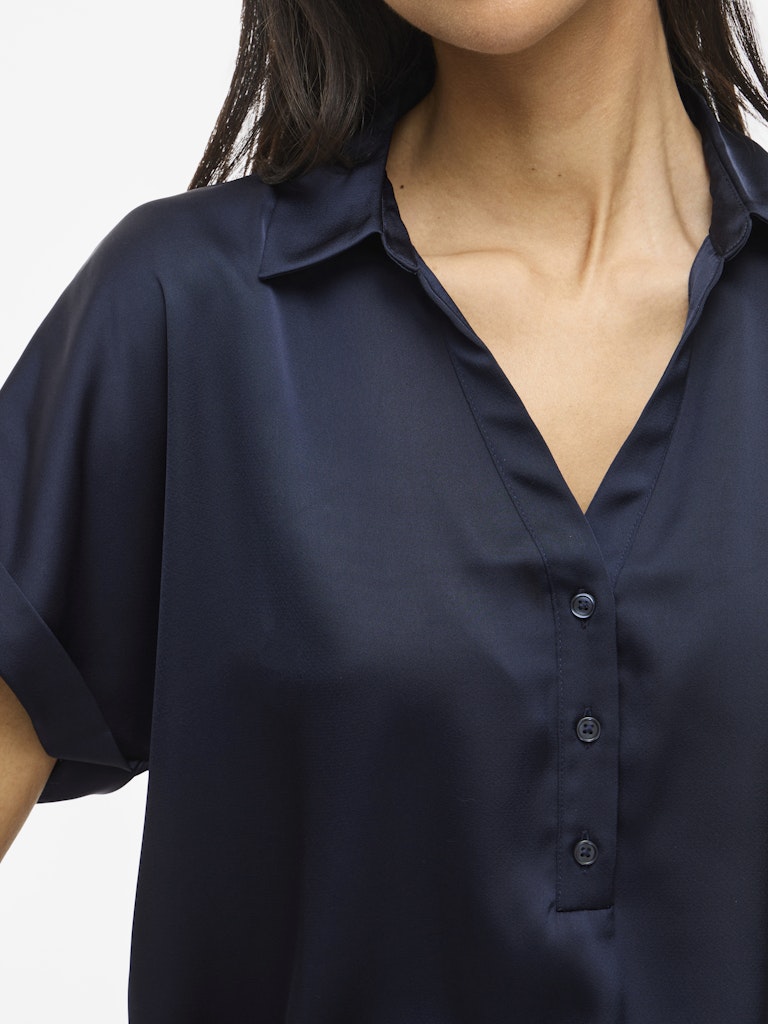 VIENNA RAVENNA S/S TOP - Navy Blazer