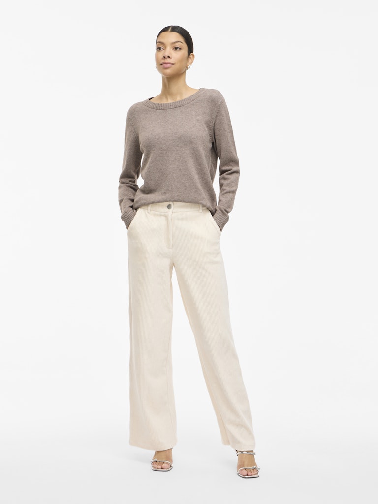 VIRIL O-NECK L/S KNIT TOP - Falcon