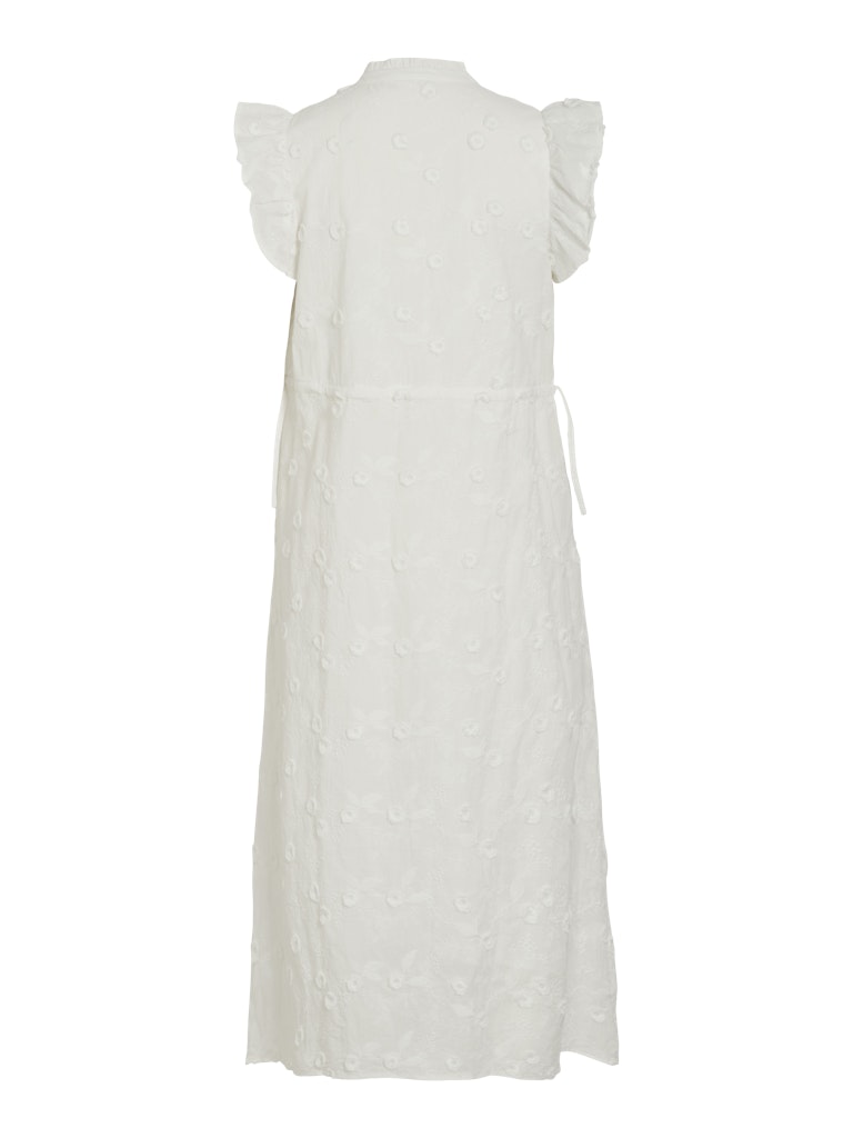 VISIMONE O-NECK S/L MIDI DRESS - Snow White