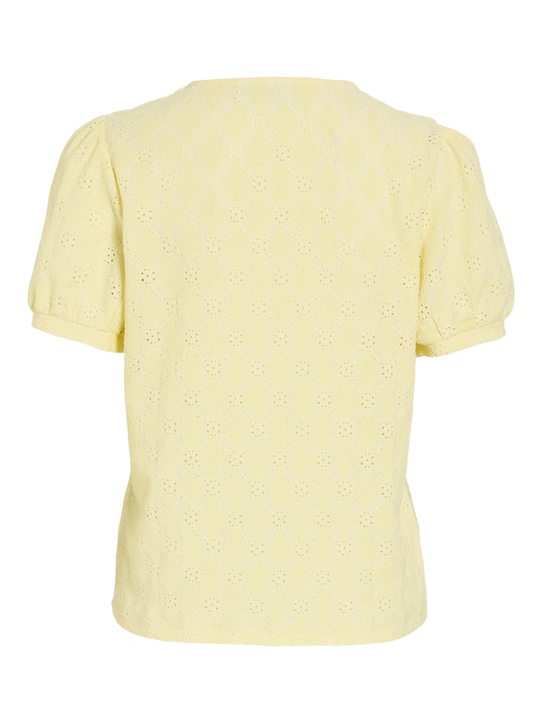 VIASTA O-NECK S/S SHIRT - Pastel Yellow