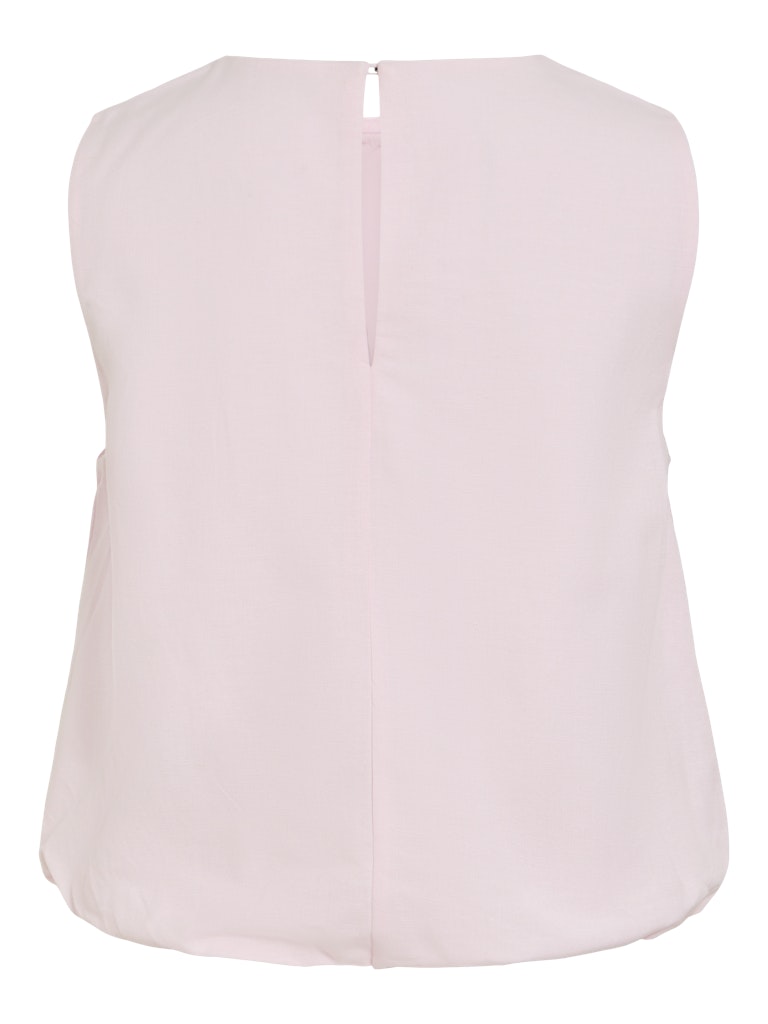 VIPRISILLA O-NECK S/L BALLOON TOP - Cherry Blossom