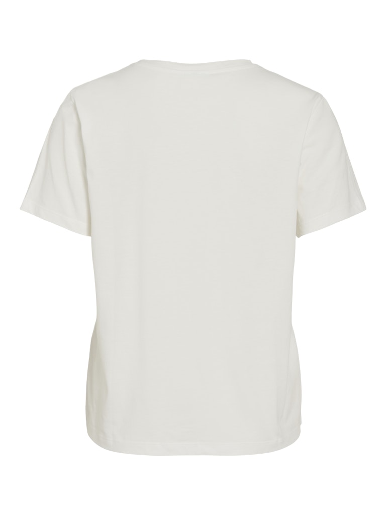 VISYBILLA O-NECK S/S LEMON TOP - Snow White/Lemon Fiji Flower