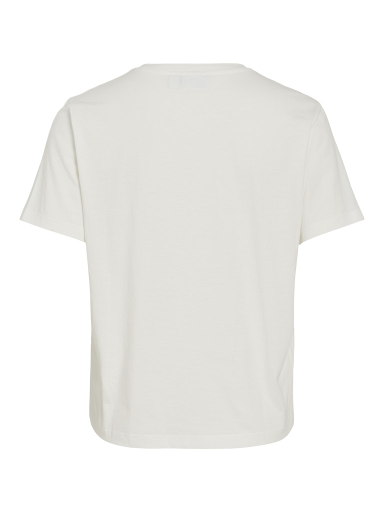 VISYBILLA O-NECK S/S LEMON TOP - Snow White/Positano Victoria Blue