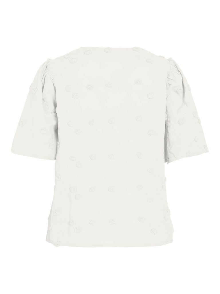 VISIMONE V-NECK 2/4 TOP - Snow White