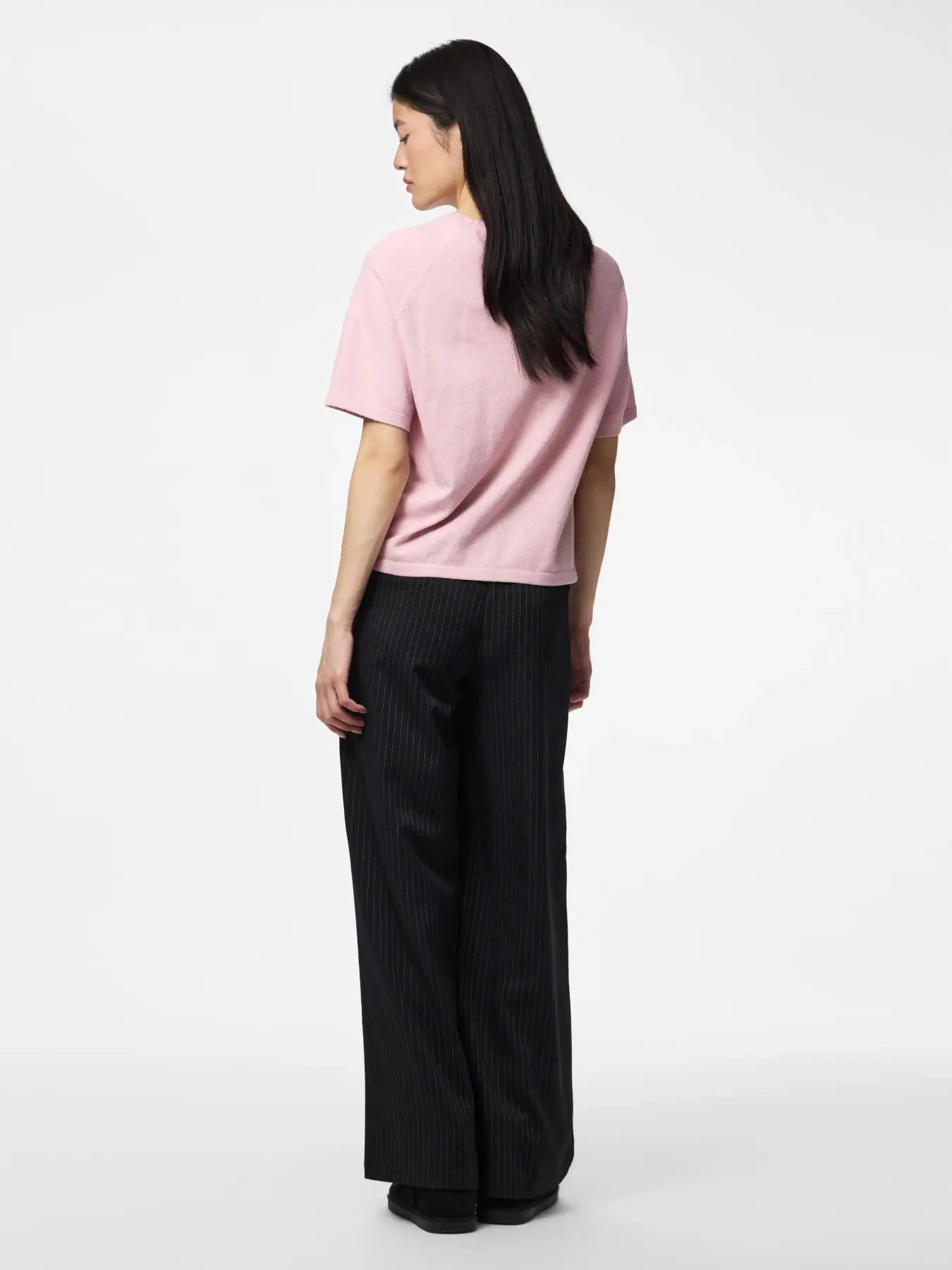 PCBREE SS O-NECK KNIT - Roseate Spoonbill Melange