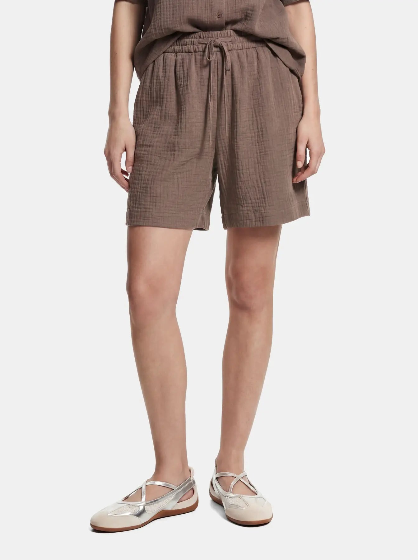 PCSASTINA HW SHORTS - Coffee Quartz