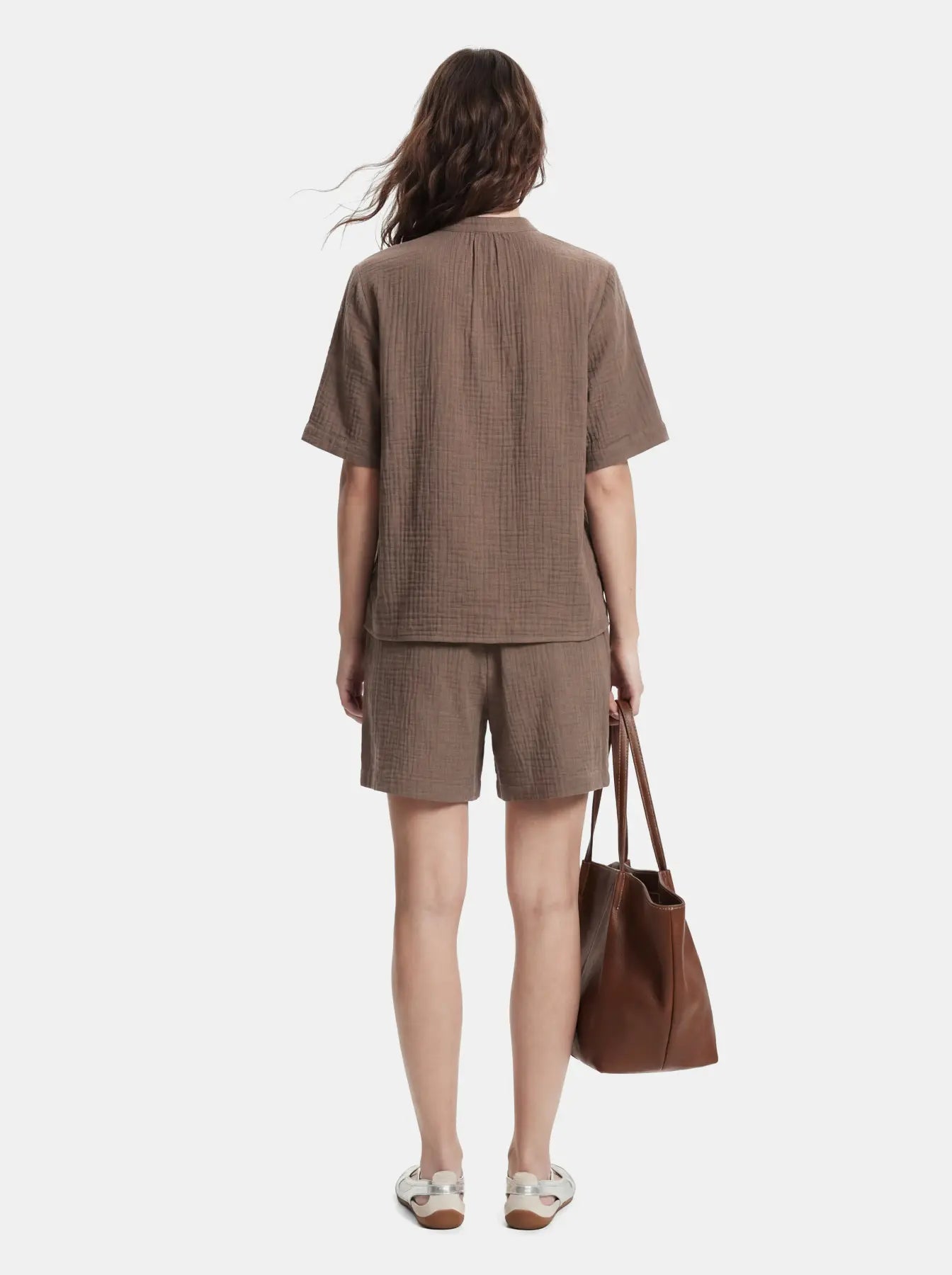 PCSASTINA HW SHORTS - Coffee Quartz
