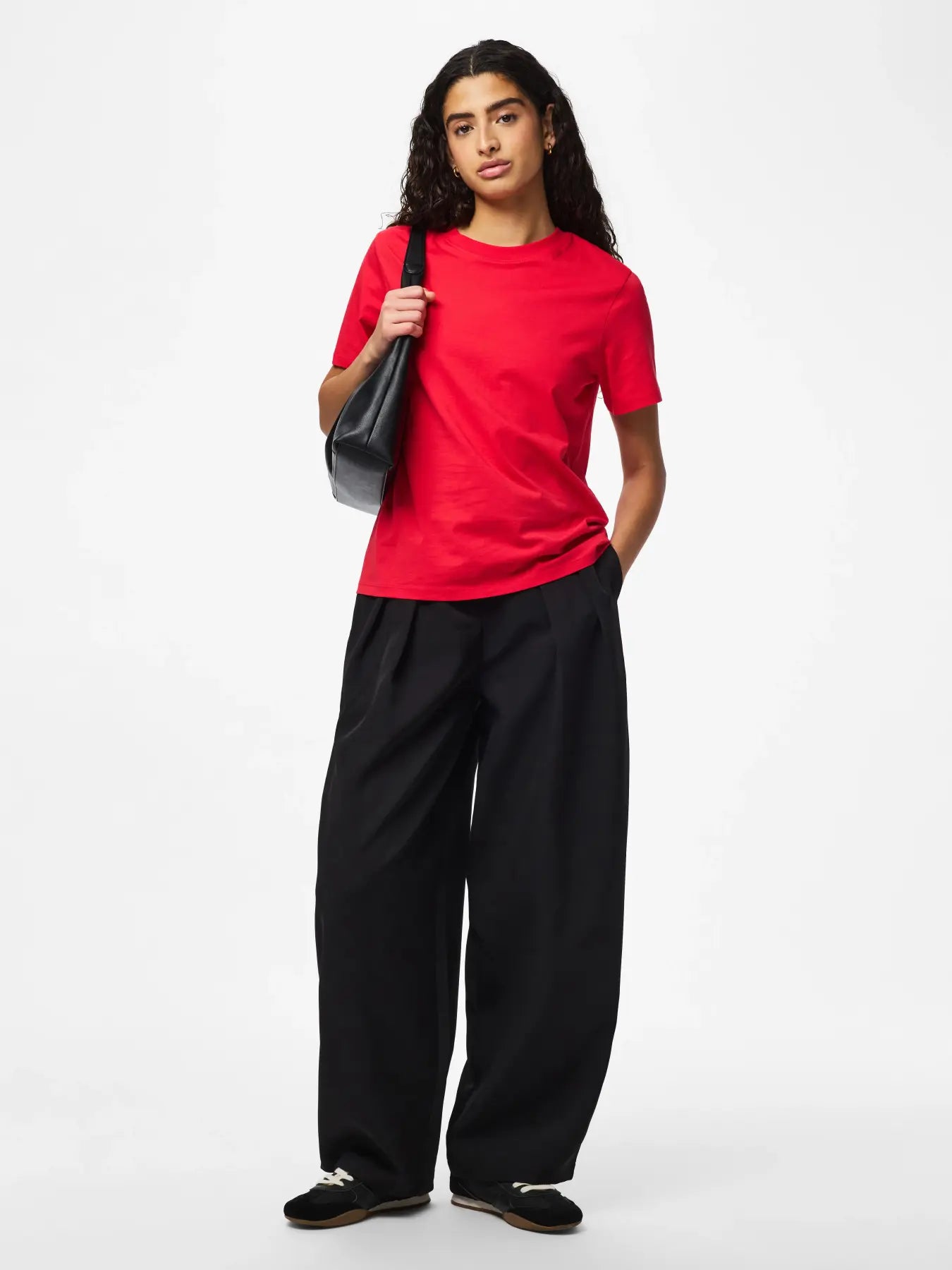 PCRIA SS SOLID TEE - Lollipop