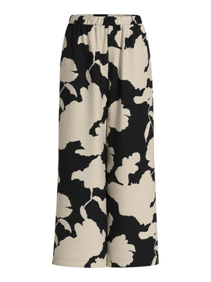 VISASKIA HW PANTS - Black/Birch Flowers