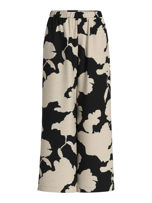 VISASKIA HW PANTS - Black/Birch Flowers