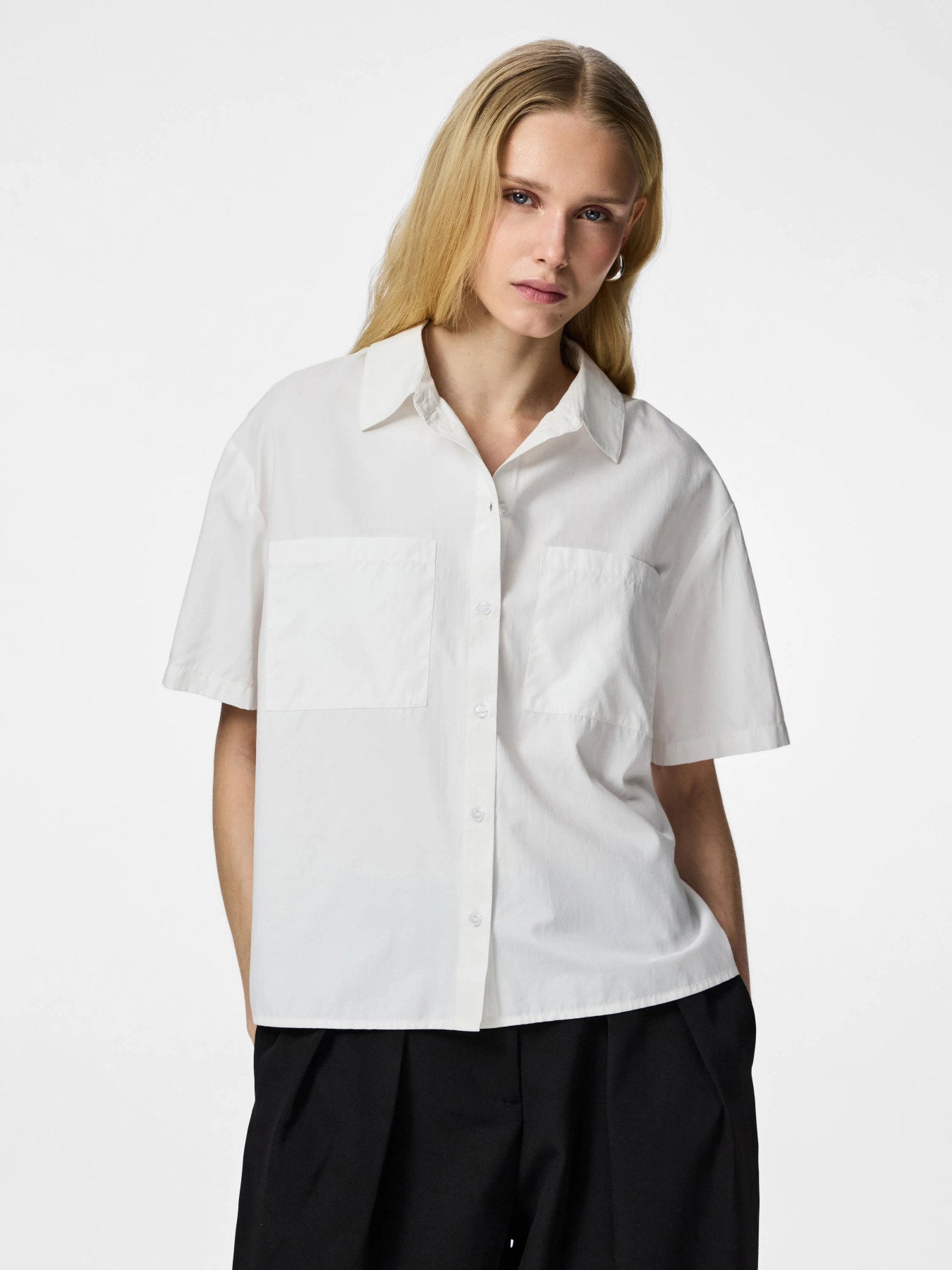 PCMELIA SS SHIRT - Bright White