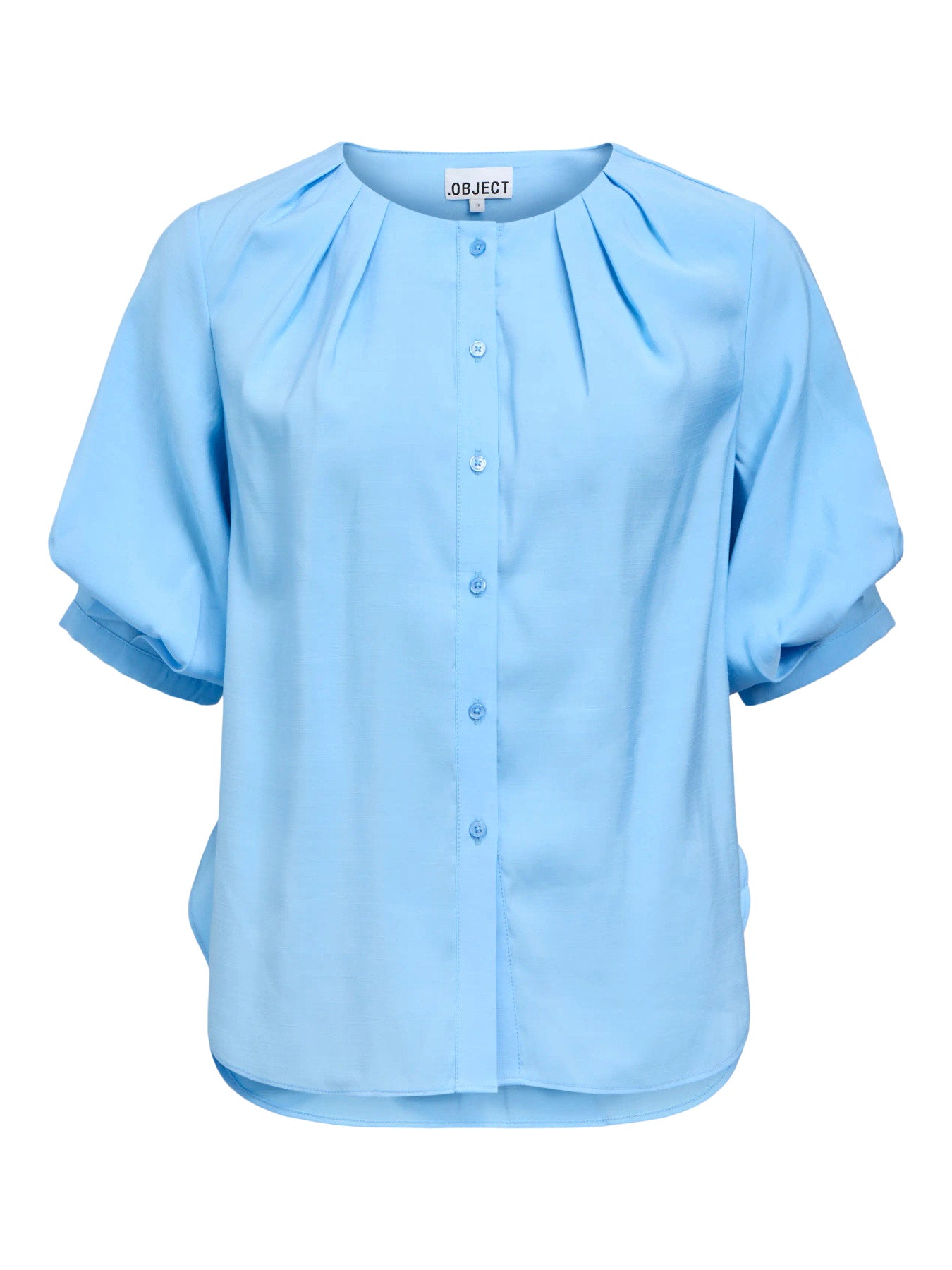 OBJANASTASIA 2/4 PLEAT SHIRT SS - Little Boy Blue