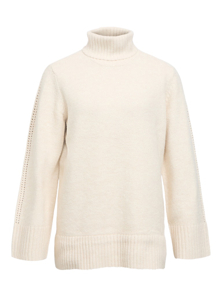 OBJMALI L/S LO KNIT PULLOVER - Birch Melange