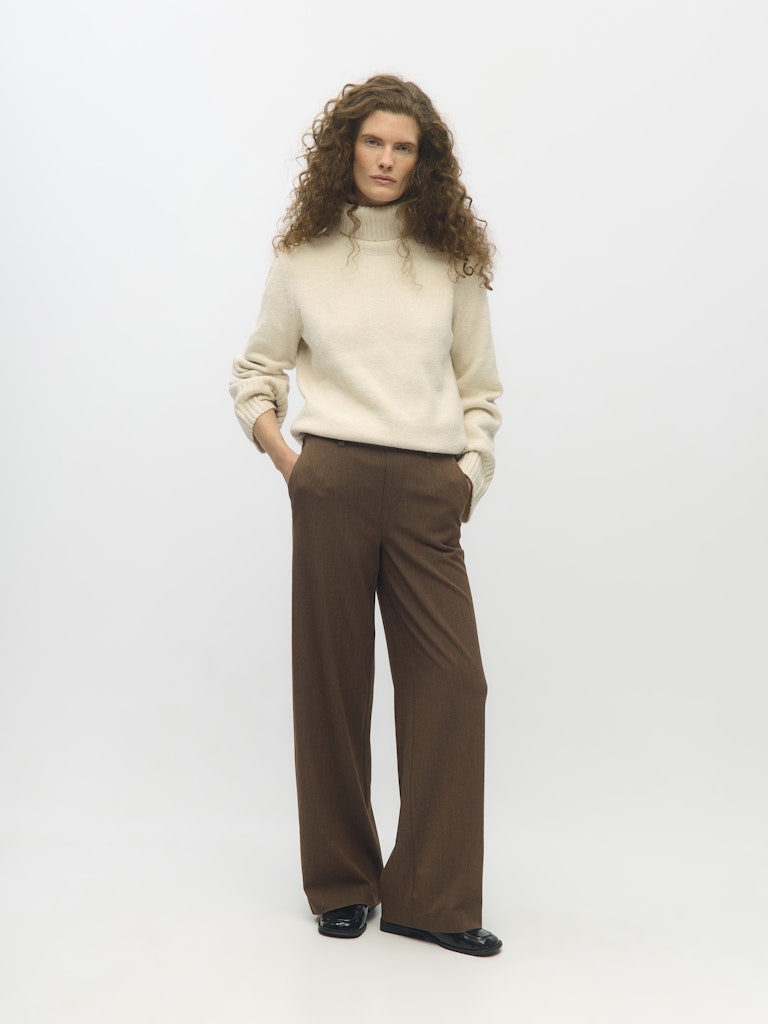 OBJLISA WIDE PANT - Carafe Melange