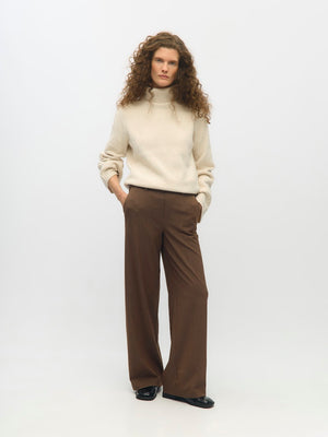 OBJLISA WIDE PANT - Carafe Melange