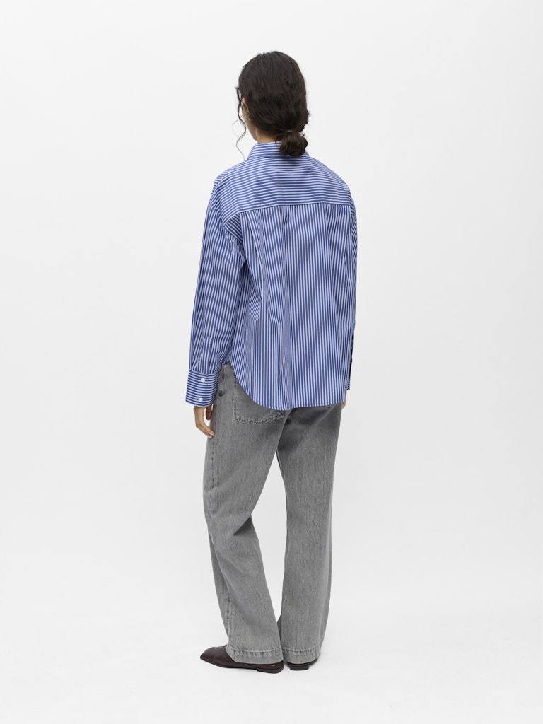 OBJZILA L/S RE SHIRT - Clematis Blue/White